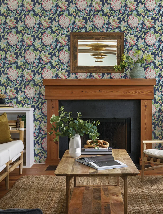A-Street Prints Valdivian wallpaper, color Fuchsia, SKU 4146-27224