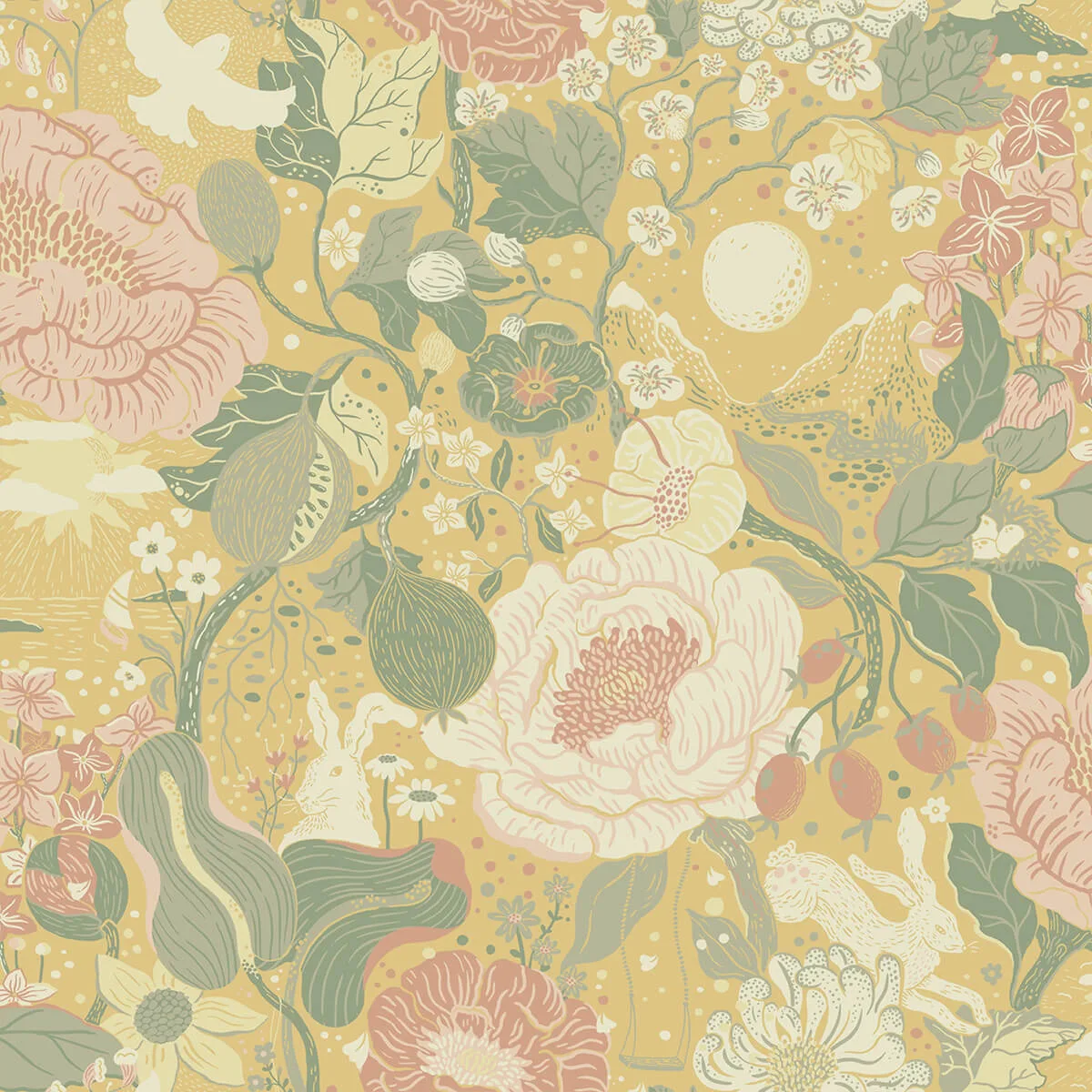 A-Street Prints Växa wallpaper, color Butter, SKU 4111-63014
