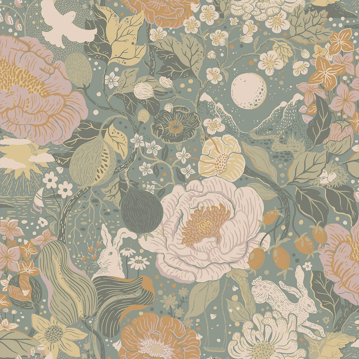 A-Street Prints Växa wallpaper, color Slate, SKU 4111-63016