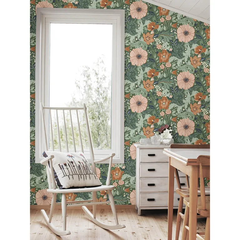 A-Street Prints Victoria wallpaper, color Green, SKU 2999-13109