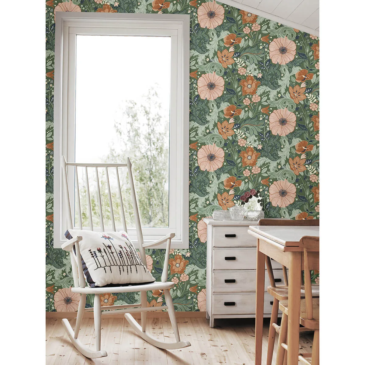 A-Street Prints Victoria wallpaper, color Green, SKU 2999-13109