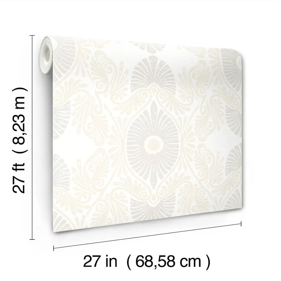 A-Street Prints Villa wallpaper, color Bone, SKU 4122-72402