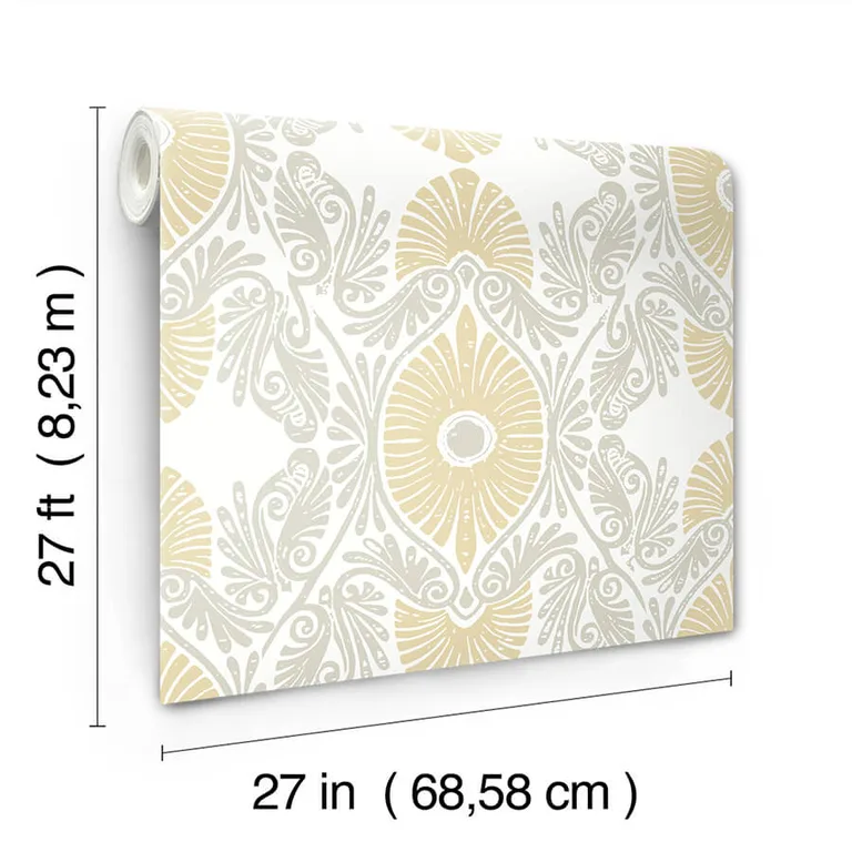 A-Street Prints Villa wallpaper, color Light Yellow, SKU 4122-72400