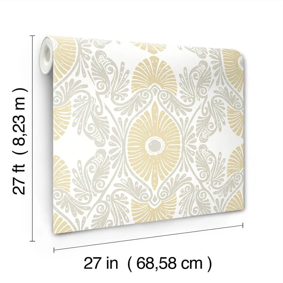 A-Street Prints Villa - Light Yellow Wallpaper | Buy Online A-Street Prints Villa wallpaper, color Light Yellow, SKU 4122-72400