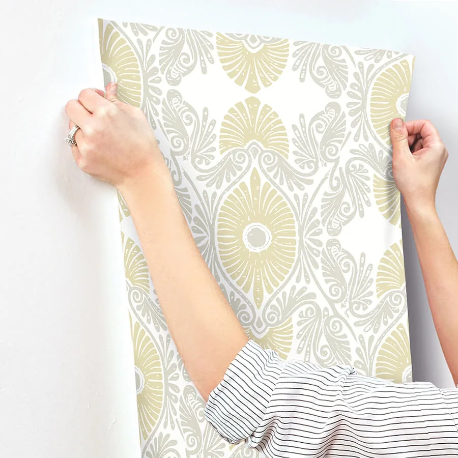 A-Street Prints Villa - Light Yellow Wallpaper | Buy Online A-Street Prints Villa wallpaper, color Light Yellow, SKU 4122-72400