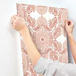 A-Street Prints Villa wallpaper, color Raspberry, SKU 4122-72403