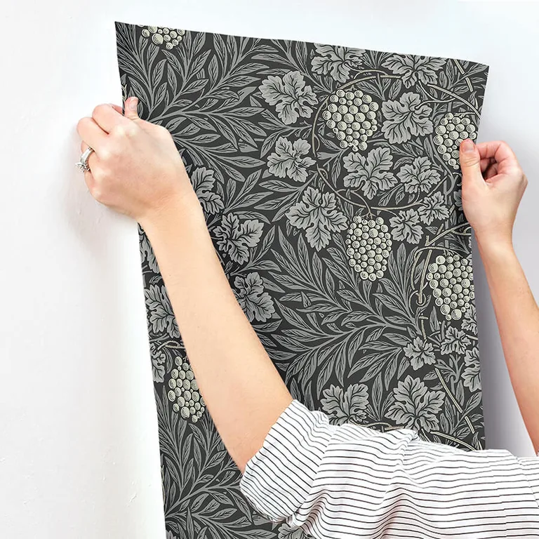 A-Street Prints Vine wallpaper, color Denim, SKU 4153-82021