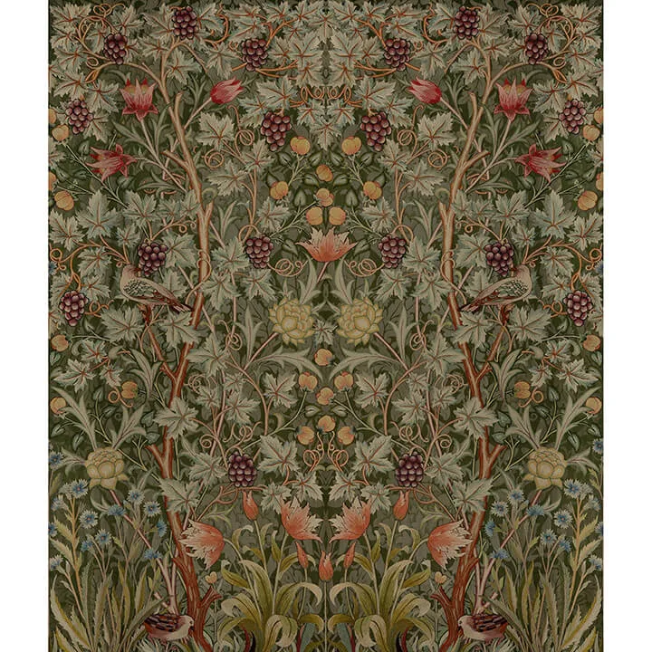 A-Street Prints Vine Embroidery wallpaper, color Dark Green, SKU 4171-HT84003