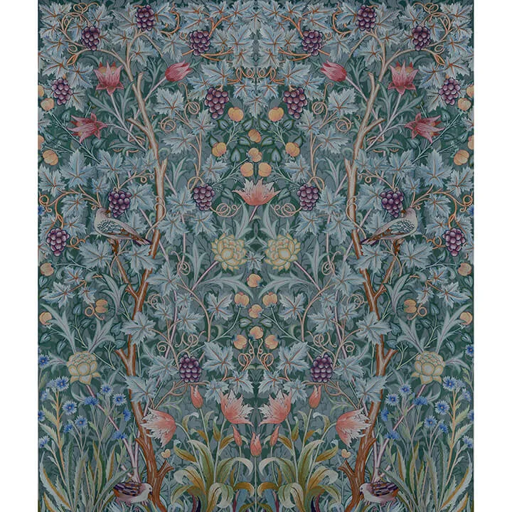 A-Street Prints Vine Embroidery wallpaper, color Teal, SKU 4171-HT84002