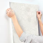 A-Street Prints Vine wallpaper, color White, SKU 4153-82016