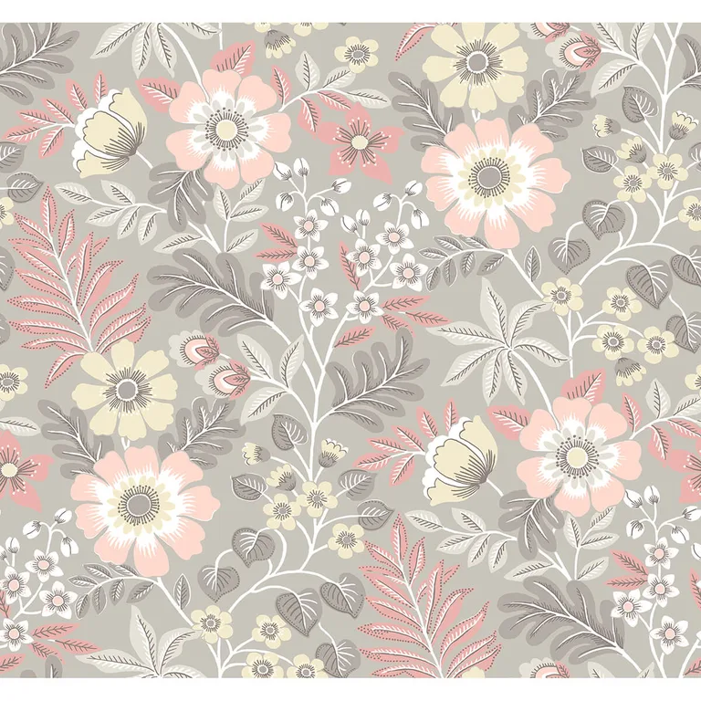 A-Street Prints Voysey wallpaper, color Pink, SKU 2970-87536