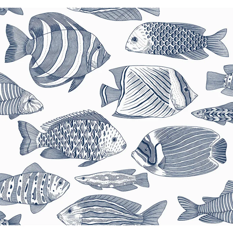 A-Street Prints Wailea wallpaper, color Indigo, SKU 2927-80202