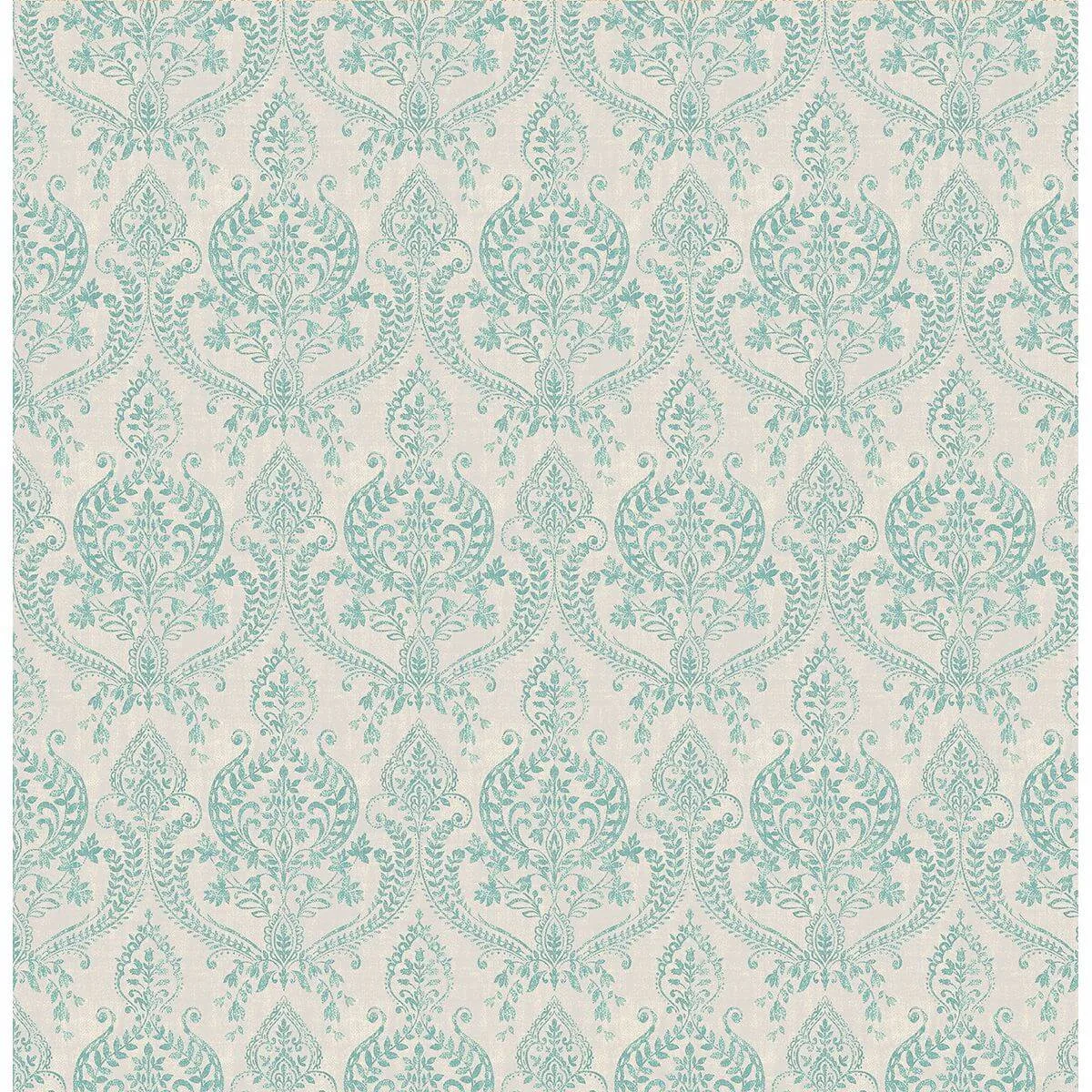 A-Street Prints Waverly wallpaper, color Turquoise, SKU 1014-001819