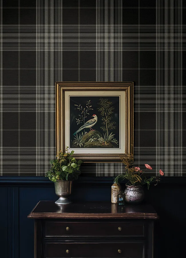 A-Street Prints Westley wallpaper, color Black, SKU 4147-27388