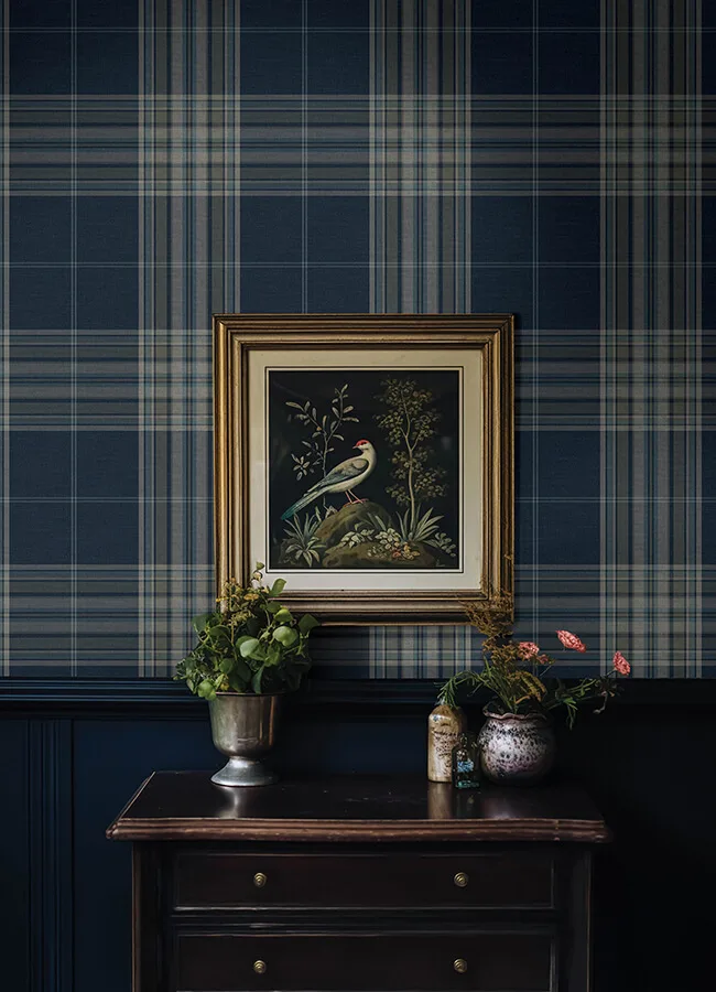 A-Street Prints Westley wallpaper, color Navy, SKU 4147-27386
