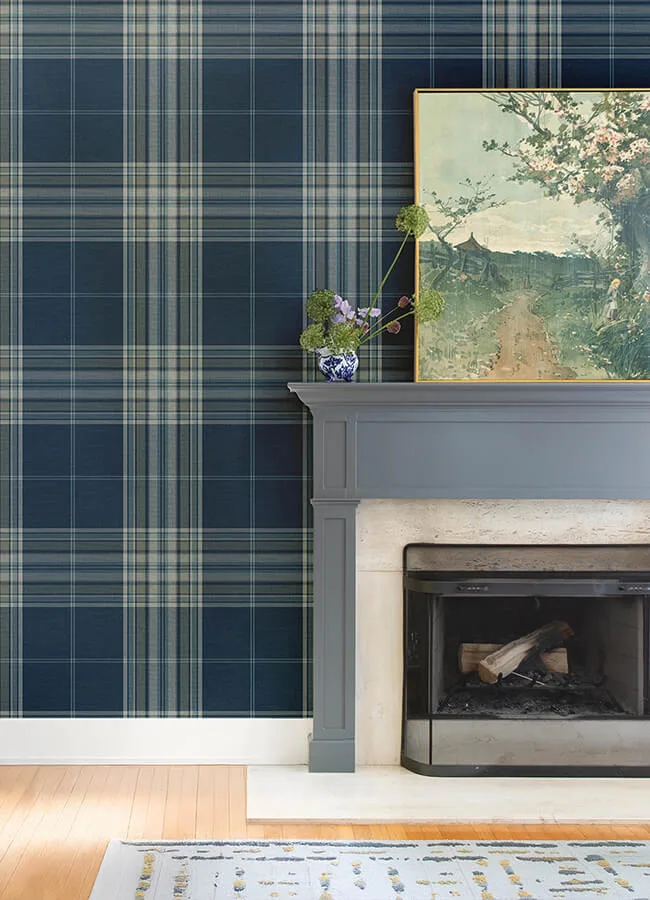 A-Street Prints Westley - Navy Wallpaper | Buy Online A-Street Prints Westley wallpaper, color Navy, SKU 4147-27386
