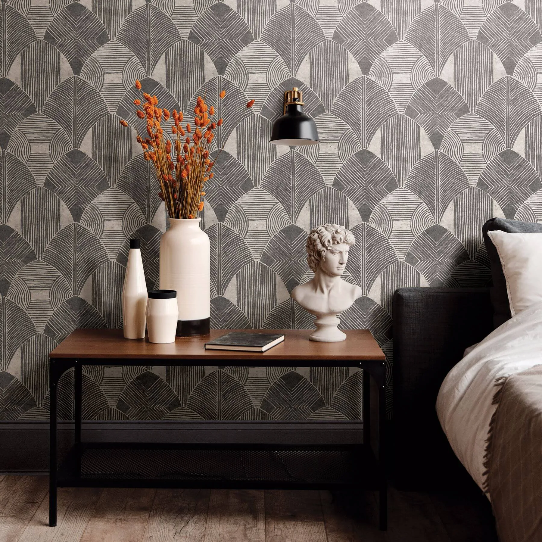 A-Street Prints Westport wallpaper, color Charcoal, SKU 2964-25928