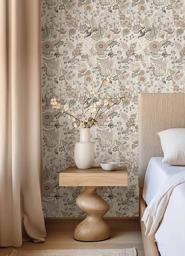 A-Street Prints Whimsy wallpaper, color Coral, SKU 4135-12807