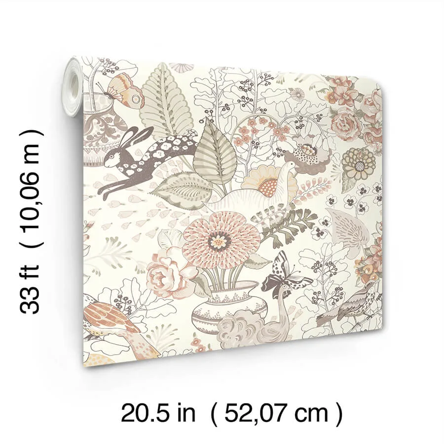 A-Street Prints Whimsy - Coral Wallpaper | Buy Online A-Street Prints Whimsy wallpaper, color Coral, SKU 4135-12807