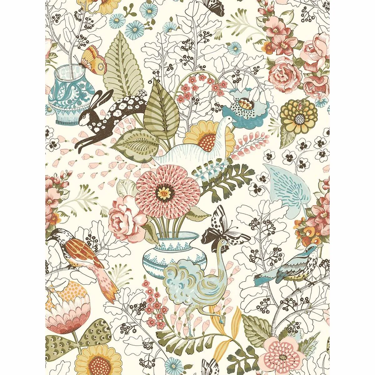 A-Street Prints Whimsy wallpaper, color Pink, SKU 2821-12802