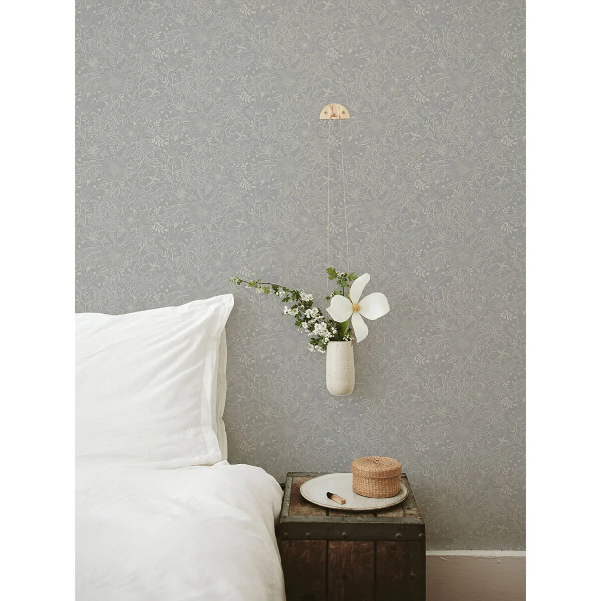 A-Street Prints Wilma wallpaper, color Grey, SKU 2999-13126