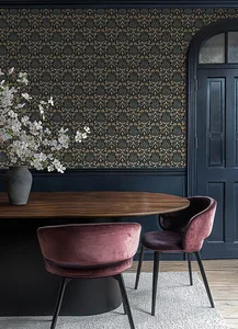 A-Street Prints Woodbury wallpaper, color Black, SKU 4173-27630