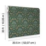 A-Street Prints Woodbury wallpaper, color Evergreen, SKU 4173-27631
