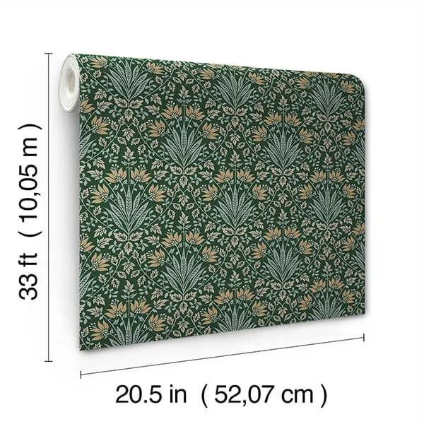 A-Street Prints Woodbury wallpaper, color Evergreen, SKU 4173-27631