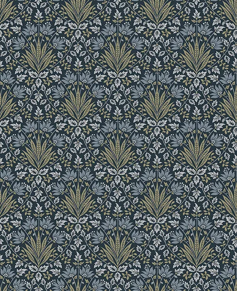 A-Street Prints Woodbury wallpaper, color Navy, SKU 4173-27634