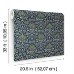 A-Street Prints Woodbury - Navy Wallpaper | Buy Online A-Street Prints Woodbury wallpaper, color Navy, SKU 4173-27634