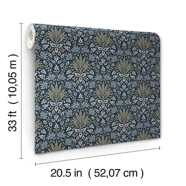 A-Street Prints Woodbury - Navy Wallpaper | Buy Online A-Street Prints Woodbury wallpaper, color Navy, SKU 4173-27634