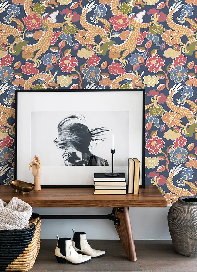 A-Street Prints Yanci wallpaper, color Orange, SKU 4120-72007