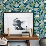 A-Street Prints Yanci - Teal Wallpaper | Buy Online A-Street Prints Yanci wallpaper, color Teal, SKU 4120-72008