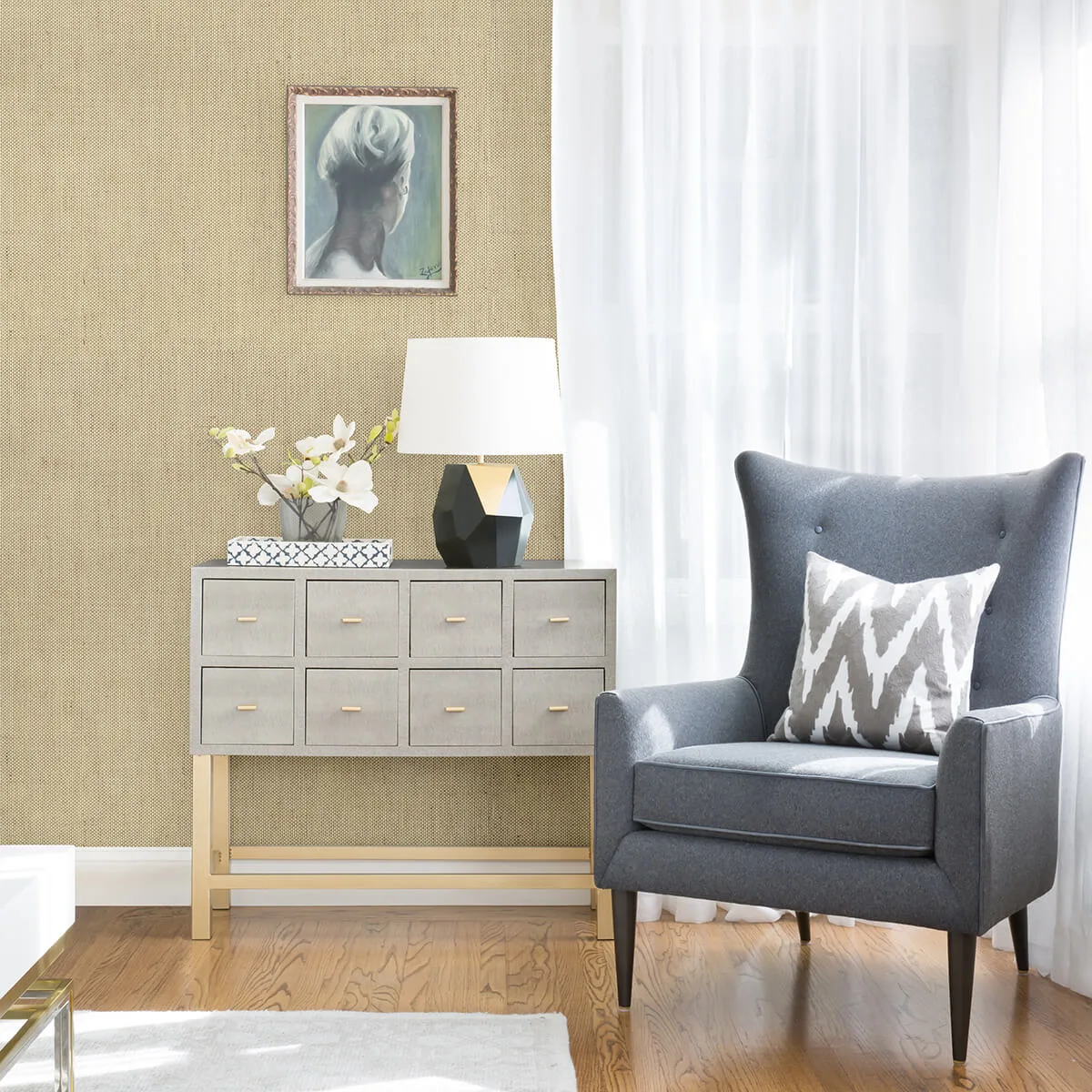 A-Street Prints Yanyu wallpaper, color Wheat, SKU 2972-86142