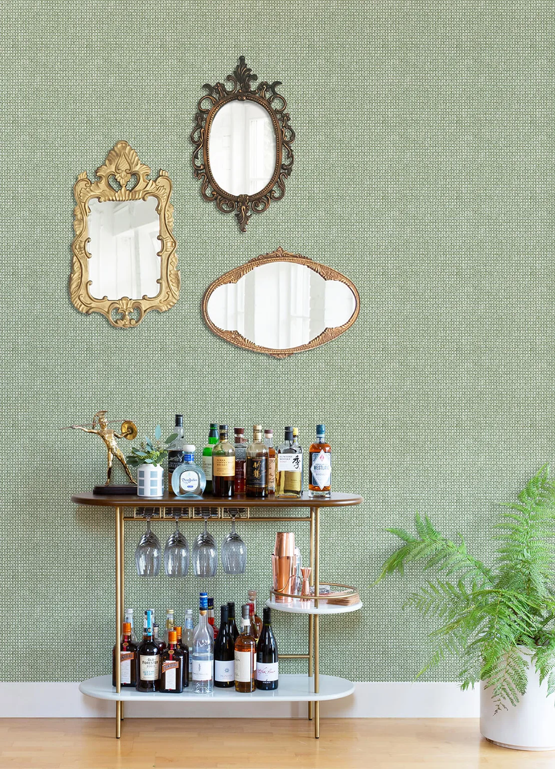 A-Street Prints Zia wallpaper, color Green, SKU 4014-26438