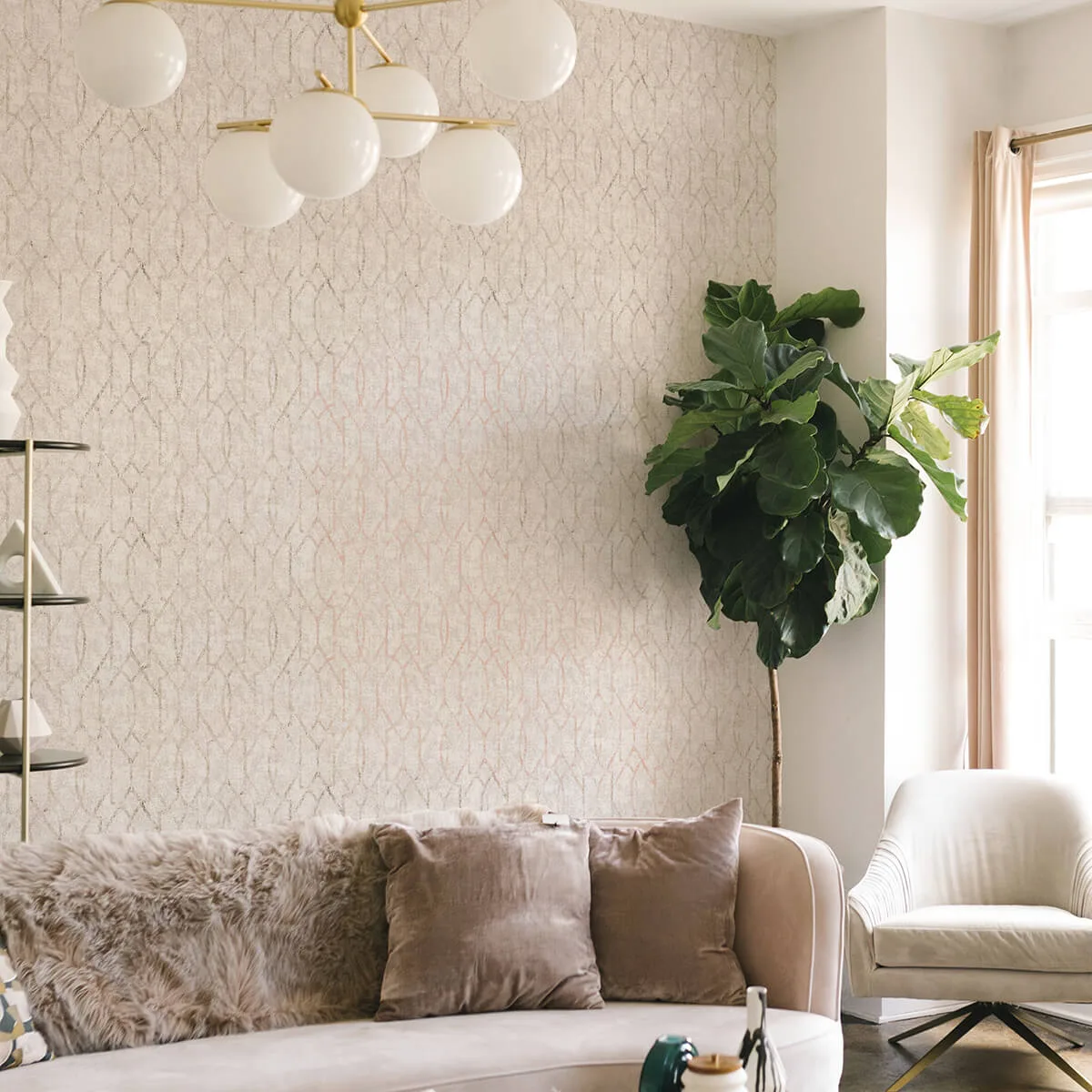 A-Street Prints Ziva - Rose Gold Wallpaper | Buy Online A-Street Prints Ziva wallpaper, color Rose Gold, SKU 4019-86451