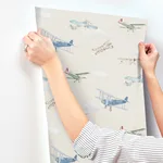 Advantage Aeroplanes - Beige Wallpaper | Buy Online Advantage Aeroplanes wallpaper, color Beige, SKU 4203-27549