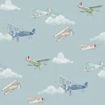 Advantage Aeroplanes - Blue Wallpaper | Buy Online Advantage Aeroplanes wallpaper, color Blue, SKU 4203-27548