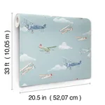 Advantage Aeroplanes - Blue Wallpaper | Buy Online Advantage Aeroplanes wallpaper, color Blue, SKU 4203-27548