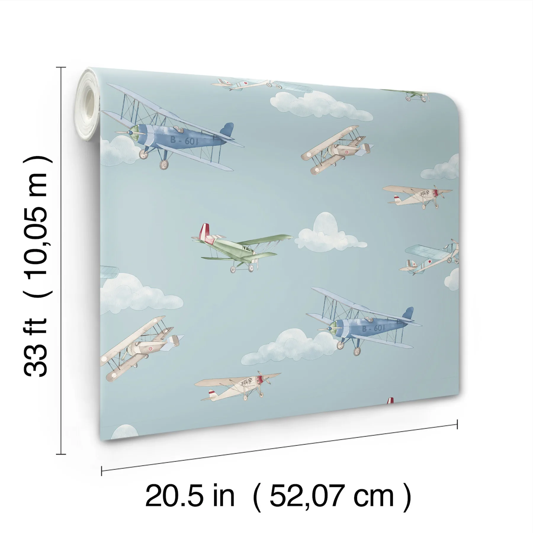 Advantage Aeroplanes - Blue Wallpaper | Buy Online Advantage Aeroplanes wallpaper, color Blue, SKU 4203-27548