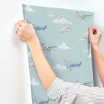Advantage Aeroplanes - Blue Wallpaper | Buy Online Advantage Aeroplanes wallpaper, color Blue, SKU 4203-27548