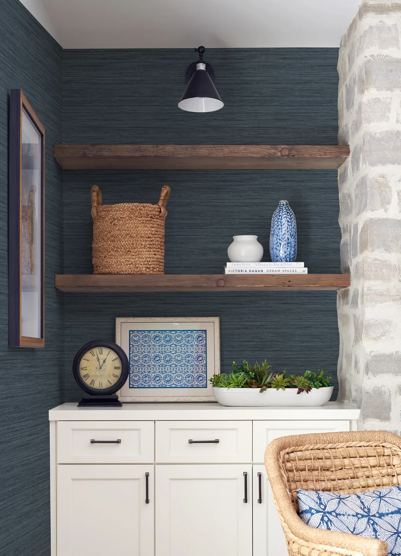 Advantage Barnaby wallpaper, color Indigo, SKU 4157-25959