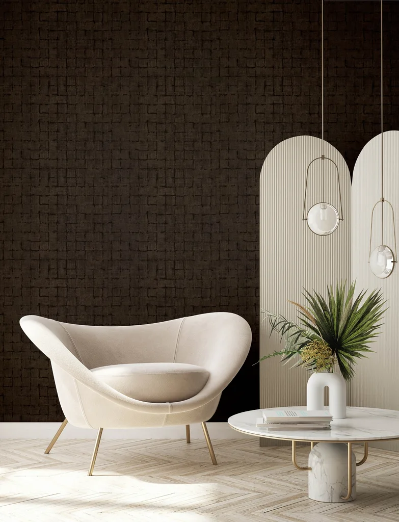 Advantage Blocks wallpaper, color Chocolate, SKU 4157-333458