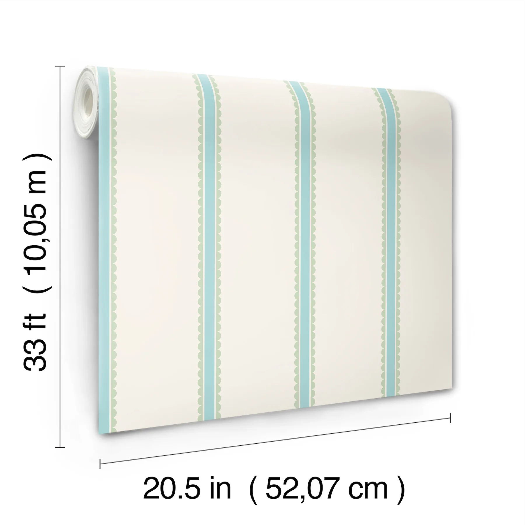 Advantage Bobbin Stripe - Aqua Wallpaper | Buy Online Advantage Bobbin Stripe wallpaper, color Aqua, SKU 4203-27573