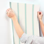 Advantage Bobbin Stripe - Aqua Wallpaper | Buy Online Advantage Bobbin Stripe wallpaper, color Aqua, SKU 4203-27573