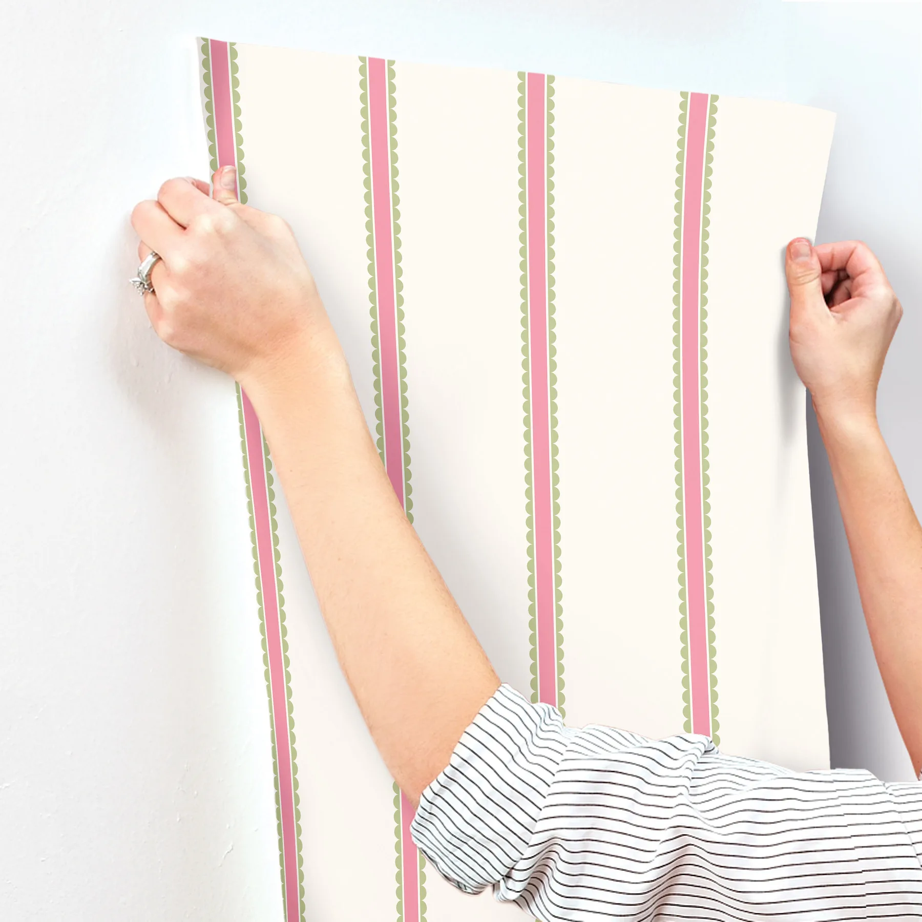 Advantage Bobbin Stripe - Fuchsia Wallpaper | Buy Online Advantage Bobbin Stripe wallpaper, color Fuchsia, SKU 4203-27574