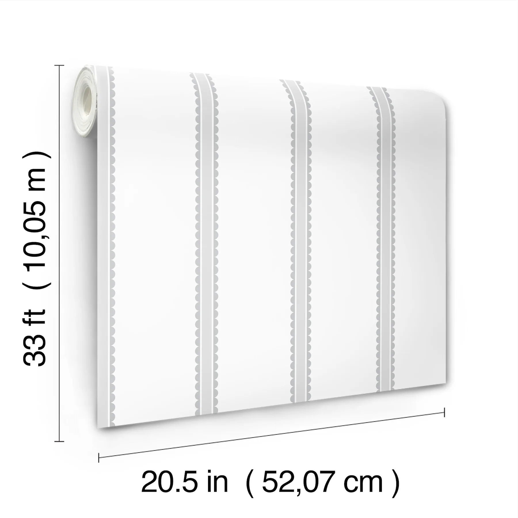 Advantage Bobbin Stripe - Grey Wallpaper | Buy Online Advantage Bobbin Stripe wallpaper, color Grey, SKU 4203-27577