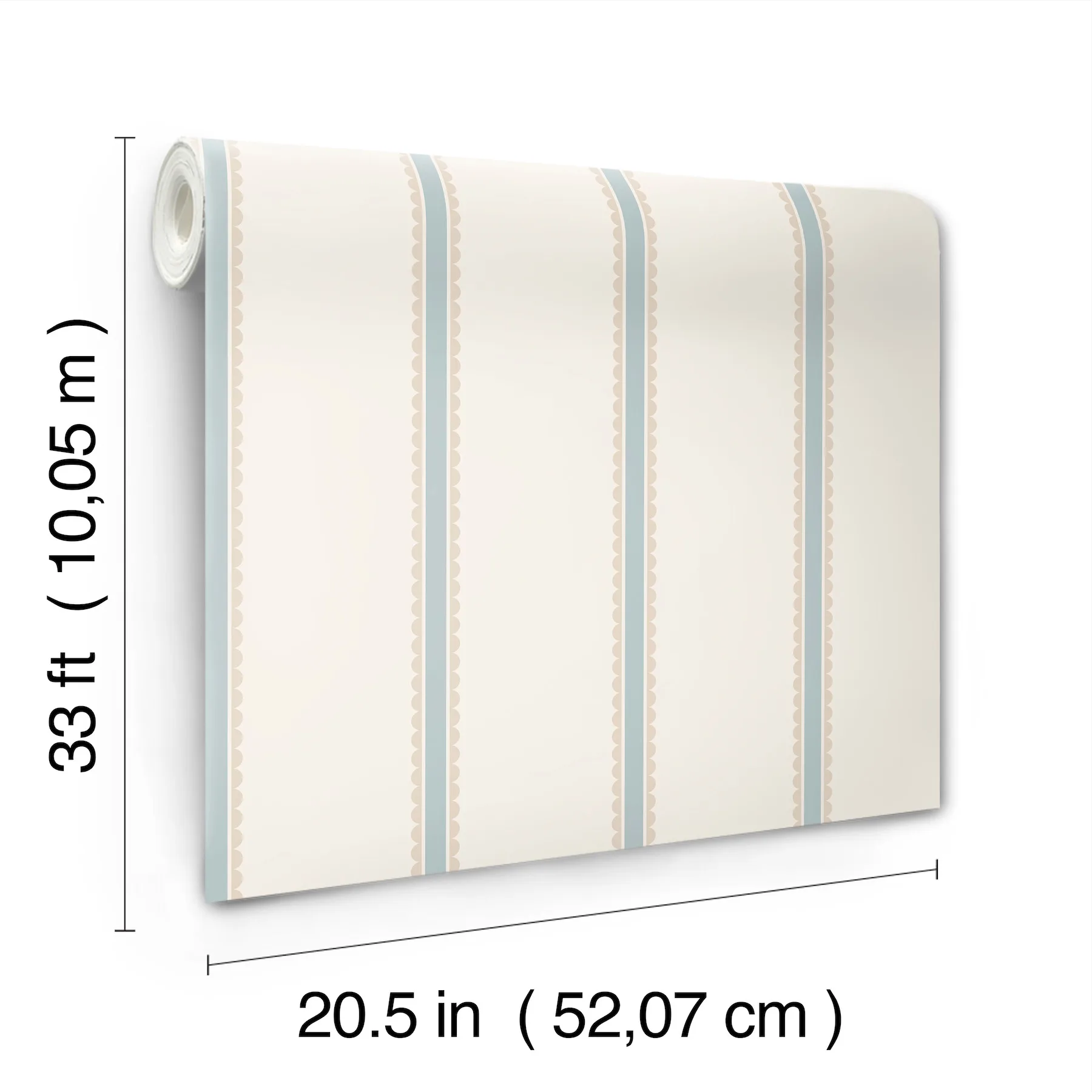 Advantage Bobbin Stripe - Light Blue Wallpaper | Buy Online Advantage Bobbin Stripe wallpaper, color Light Blue, SKU 4203-27578