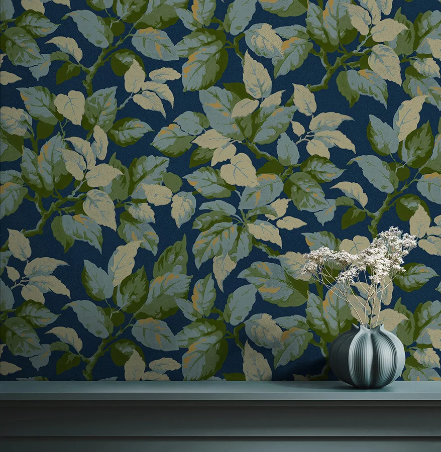 Advantage Canopy wallpaper, color Navy, SKU 4164-M1807