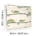 Advantage Chameleon Family - Green Wallpaper | Buy Online Advantage Chameleon Family wallpaper, color Green, SKU 4203-27559